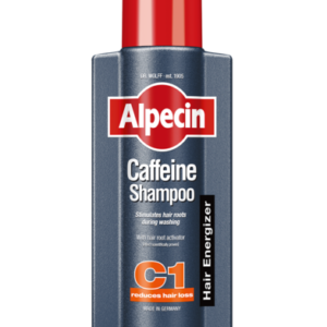 شامپو ضد ریزش مو آلپسین مدل C1 Caffeine با فرمول کافئین، به تقویت و جلوگیری از ریزش مو کمک می‌کند.